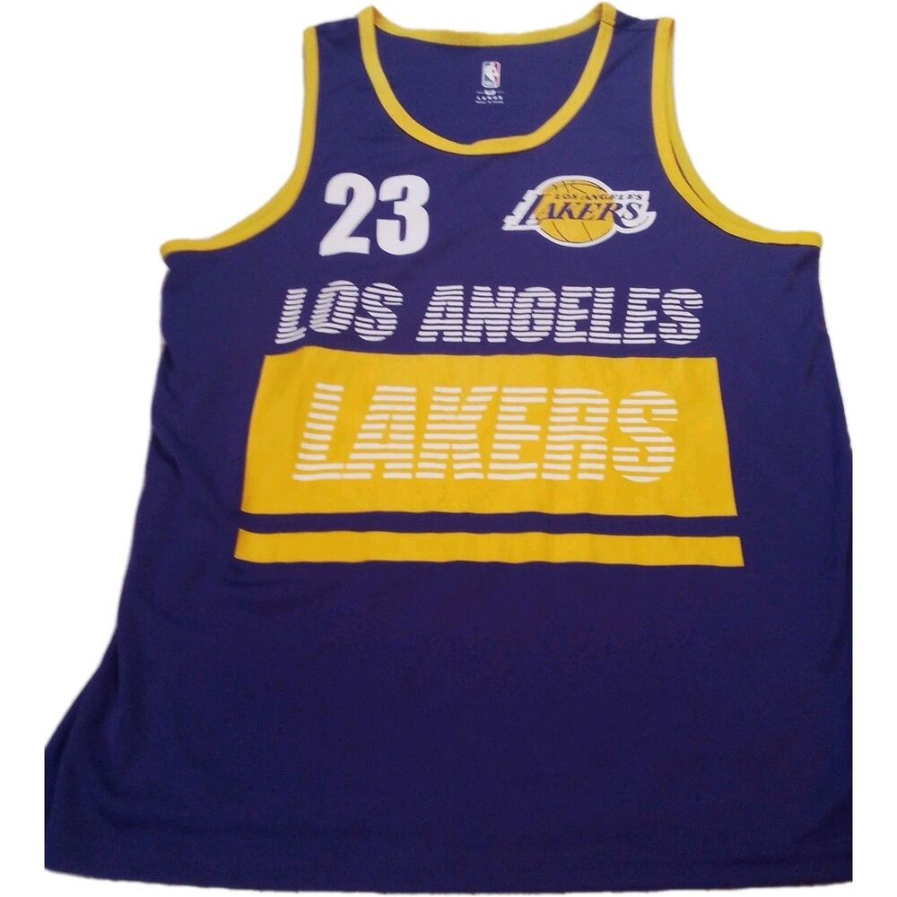 Men's NBA LeBron James Los Angeles Lakers Tank Top Jersey Size Large